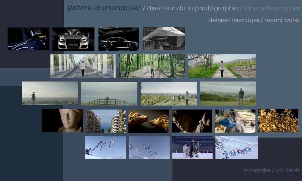 directeur de la photographie - derniers tournages